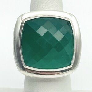 David Yurman Albion 20mm Green Onyx Ring